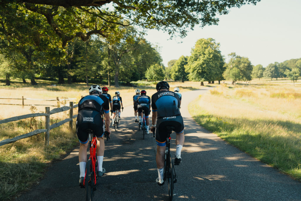 London Dynamo cyclists riding in Richmond Park
