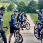London Dynamo riders cycling on our Sunday gravel ride in the surrey countryside