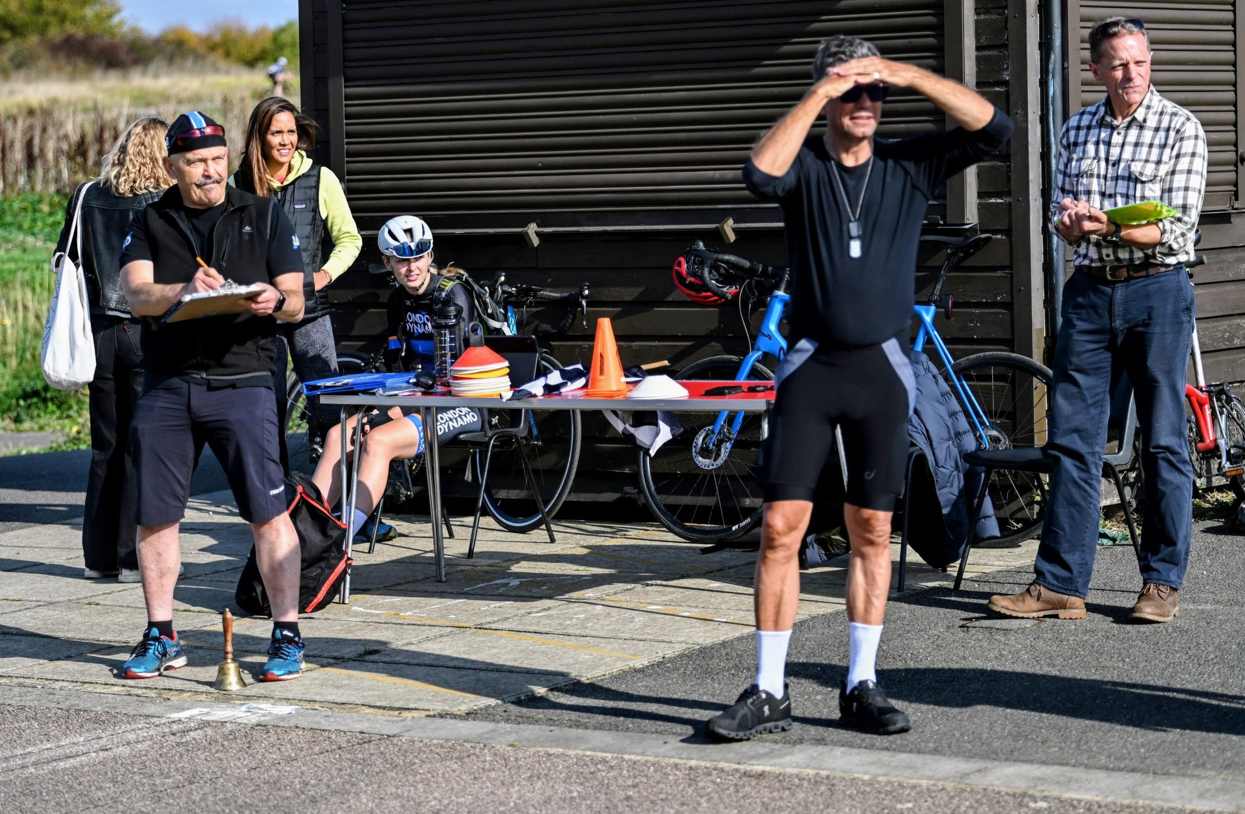Race marshals volunteering at a race