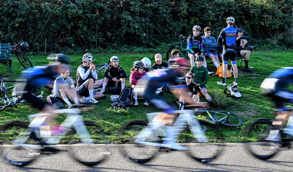 London Dynamo members watching the racing